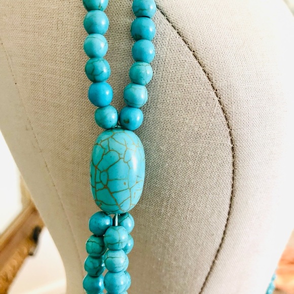 Vintage turquoise bead southwestern style necklace 💙 - Picture 4 of 13